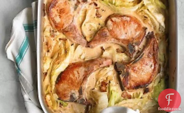 Pork Chops With Bacon And Cabbage