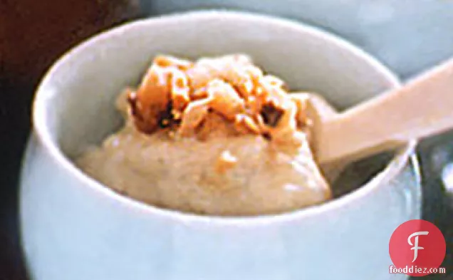 Rice Pudding with Macadamia Nut Topping