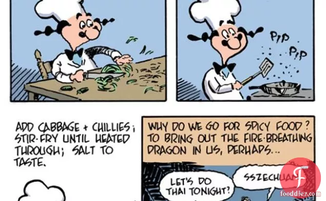 The Cartoon Kitchen: Cabbage And Mustard Seeds