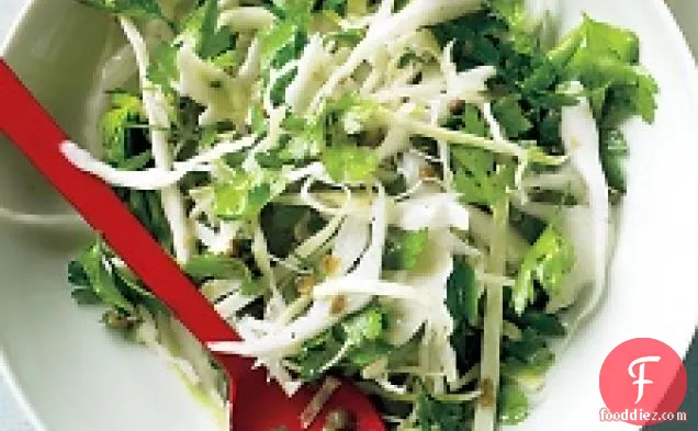 Cabbage And Parsley Slaw With Capers