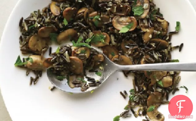 Wild Rice with Mushrooms and Parsley