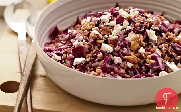 Warm Spelt with Red Cabbage and Ricotta Salata