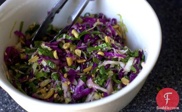 Cabbage And Lime Salad With Roasted Peanuts