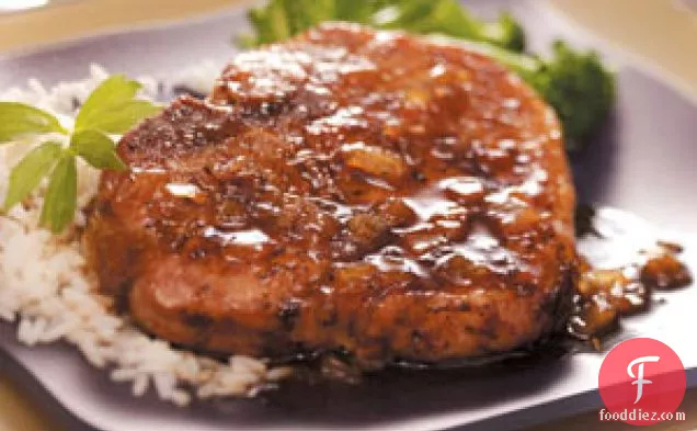 Pork Chops with Ginger Maple Sauce