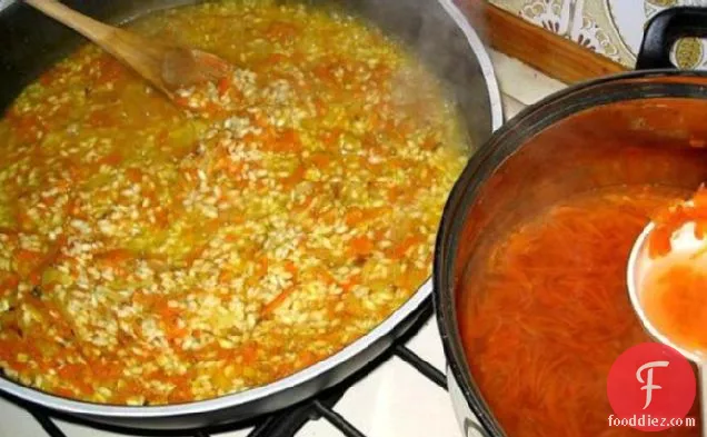 Quick Risotto With Carrots and Feta