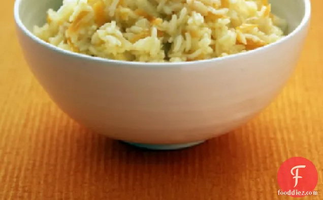 प्याज और अदरक के साथ बासमती चावल
