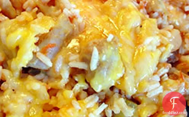 साल्साफाइड चिकन और चावल