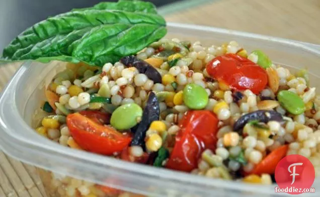 Israeli Couscous Salad With Roasted Cherry Tomatoes