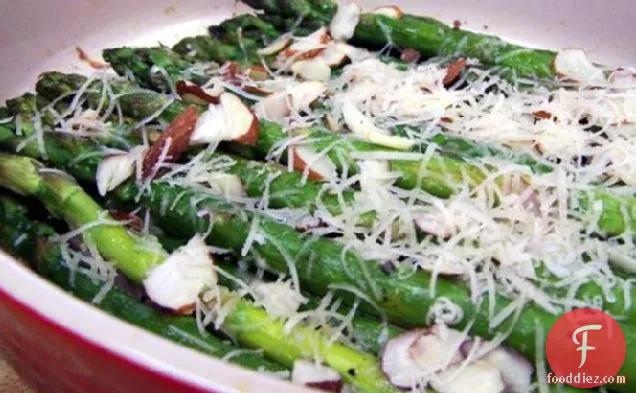 Roasted Asparagus With Almonds and Asiago