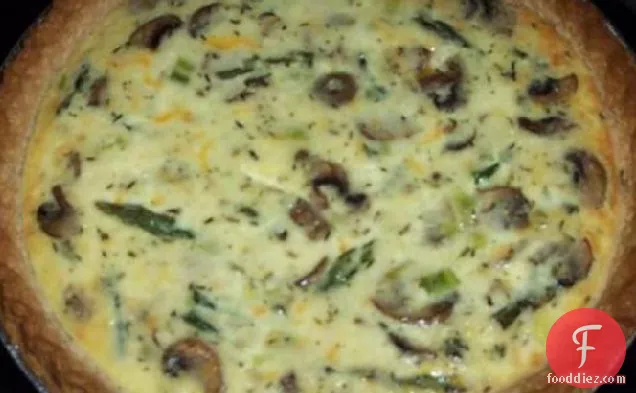 Ida's Asparagus and Mushroom Quiche