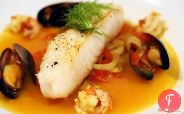 French in a Flash: Chilean Sea Bass with Bouillabaisse Broth