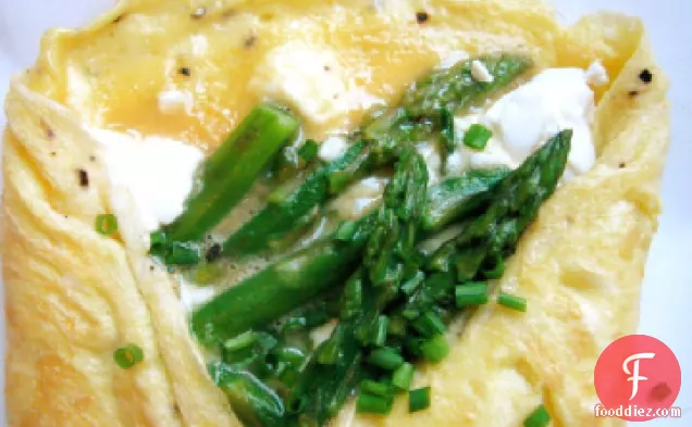 Asparagus and Goat Cheese Omelet For Two