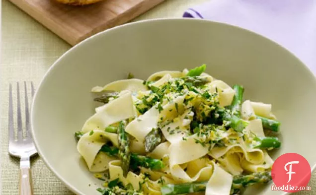 Pappardelle with Lemon Gremolata and Asparagus