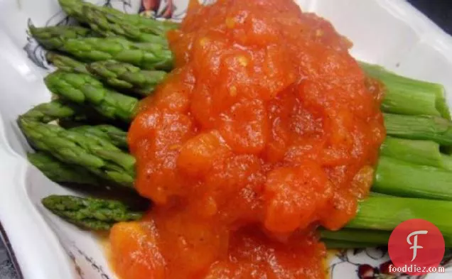 Asparagus With Warm Tomato Vinagrette
