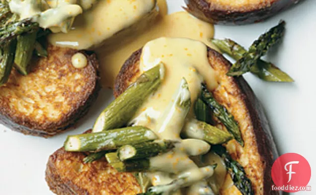 Brioche French Toast with Asparagus and Orange Beurre Blanc