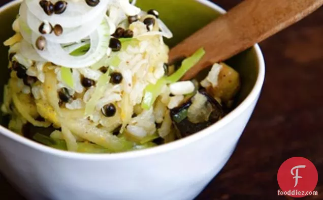 Healthy Brown Rice And Hemp Seed Salad