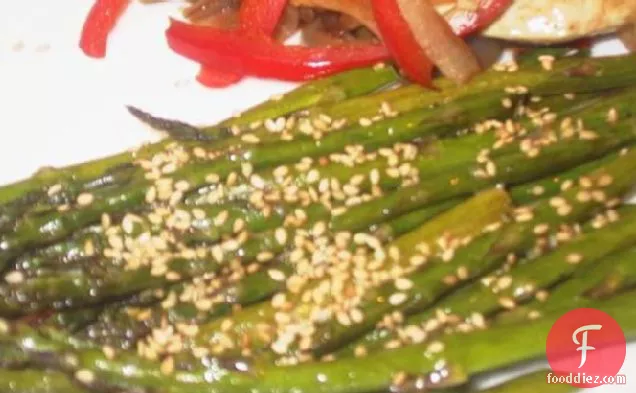 Mean Chef's Asparagus With Orange-Sesame Butter