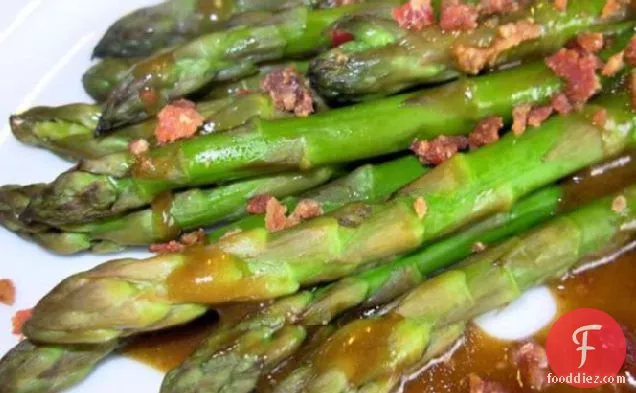 Asparagus With Bacon, Red Onion, and Balsamic Vinaigrette