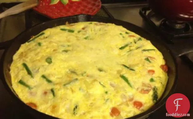 Low Fat Asparagus Frittata (With Egg Beaters)