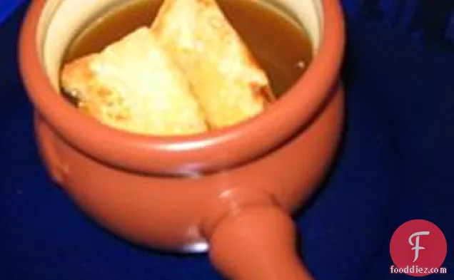 French Onion Soup With Browned Garlic