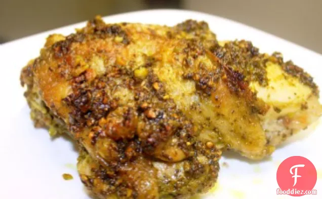 पिस्ता-सीताफल पेस्टो के साथ चिकन स्तन