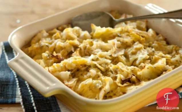 Cabbage And Cheddar Gratin