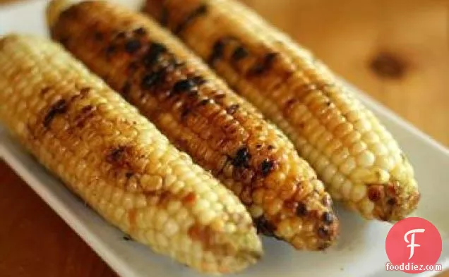 Grilled Corn on the Cob with Maple-Chipotle Glaze