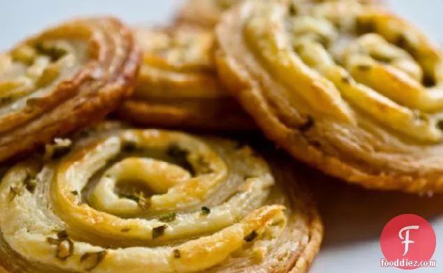 Cream Cheese and Chive Pastry Pinwheels