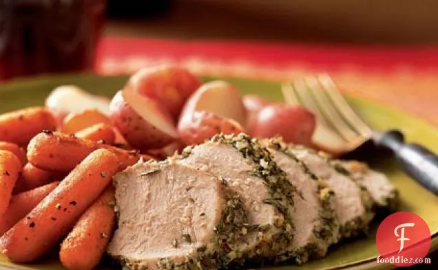 Pork Tenderloin Studded with Rosemary and Garlic