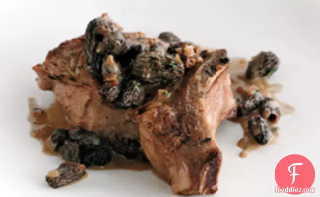 Roasted Veal Chop with Morels