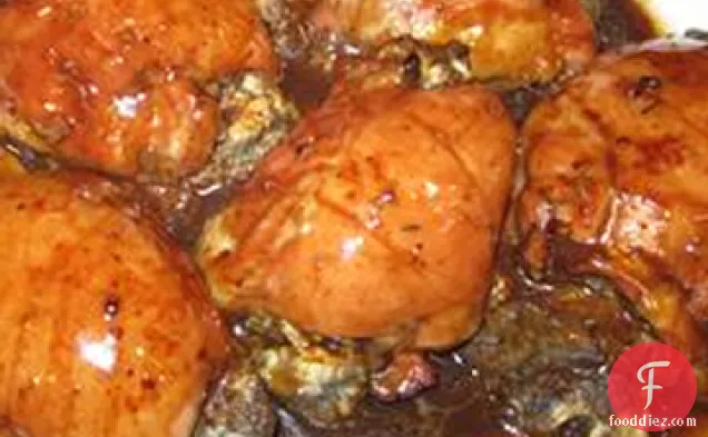 Mushroom-Stuffed Chicken Breasts in a Balsamic Pan Sauce