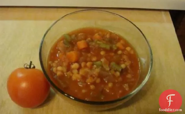 हार्दिक मसालेदार टमाटर की सब्जी का सूप