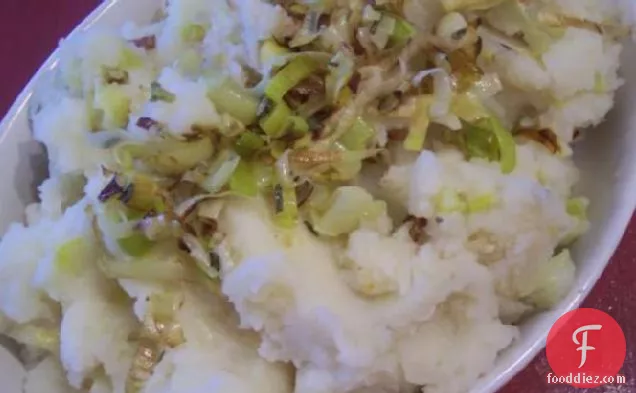Nif's Buttermilk Mashed Potatoes With Sauteed Leeks
