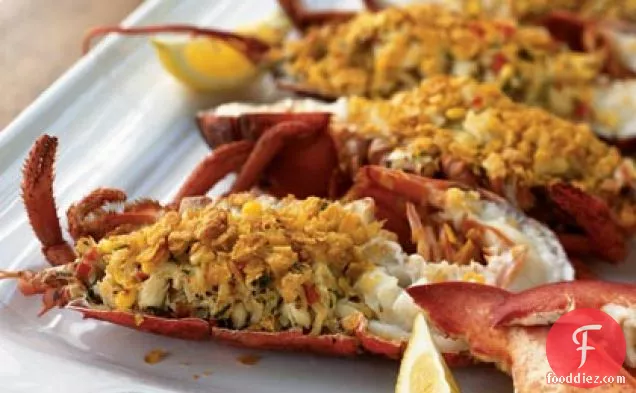 Crab-Stuffed Lobster with Citrus Vinaigrette