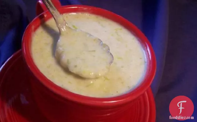 प्याज के साथ लीक सूप की क्रीम