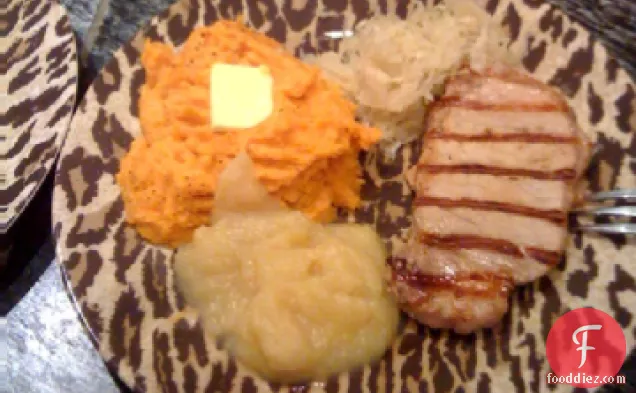 Sauteed Pork Chops with Sauerkraut