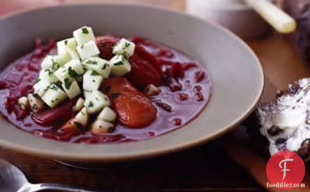 Knockwurst And Red Cabbage Stoup