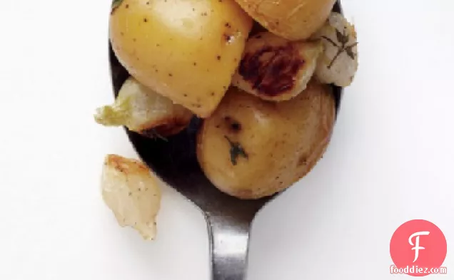 Roasted Pearl Onions and Potatoes