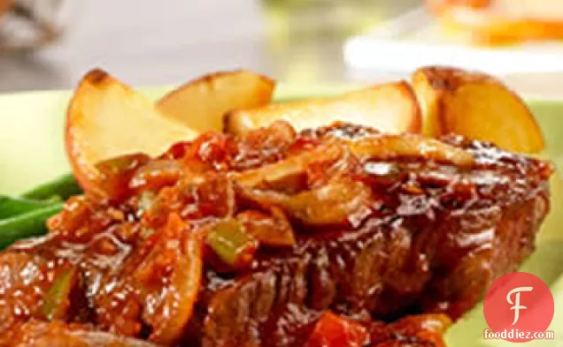 Picante Beef Steaks with Sauteed Onions