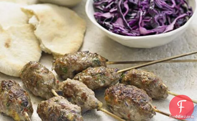 Lamb Kofte With Sweet & Sour Red Cabbage