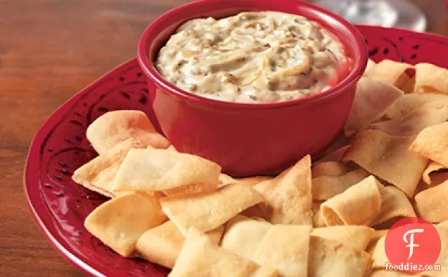 Caramelized Onion Dip served with Pita Chips