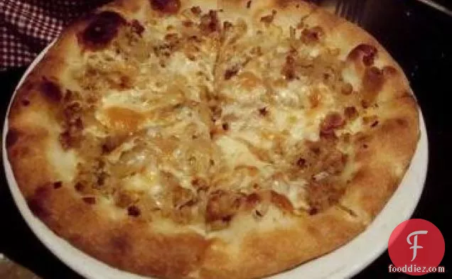 Three-Cheese Pizza with Onion and Sage
