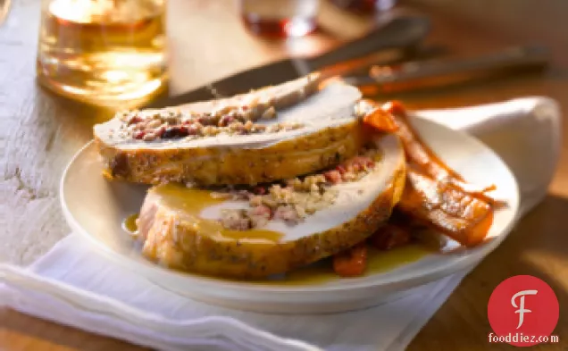 Turkey Breast Stuffed with Sausage, Fennel, and Golden Raisins