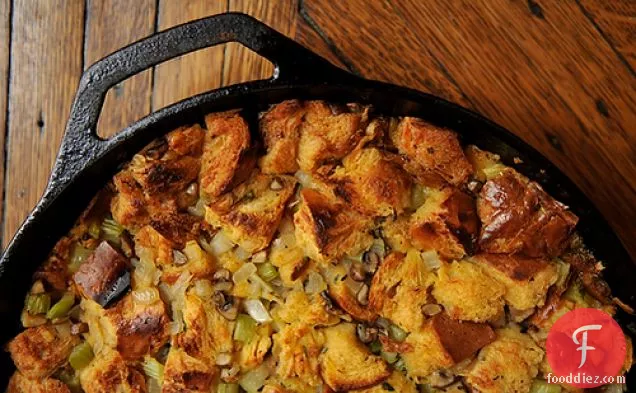 What We Call Stuffing: Challah, Mushroom, And Celery