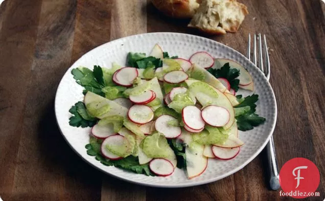 Radish, Celery And Apple Salad