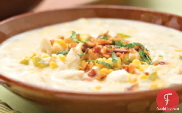 Crab and Corn Chowder with Bacon