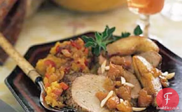 Roast Pork Tenderloin with Pears and Dried Apricots
