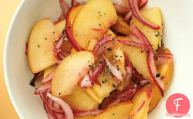 Peach and Red-Onion Relish with Grilled Pork Chops