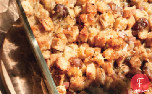 Whole Wheat Stuffing with Pancetta, Chestnuts, and Parmesan