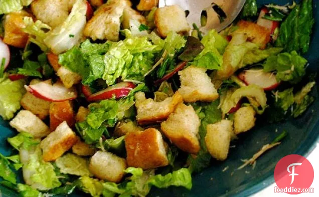 Green Salad With Walnut Oil, Celery And Radishes